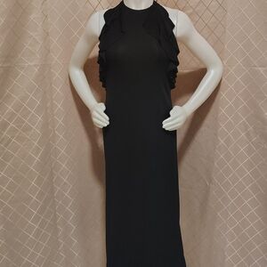 Ralph Lauren Black Ruffle Maxi Dress